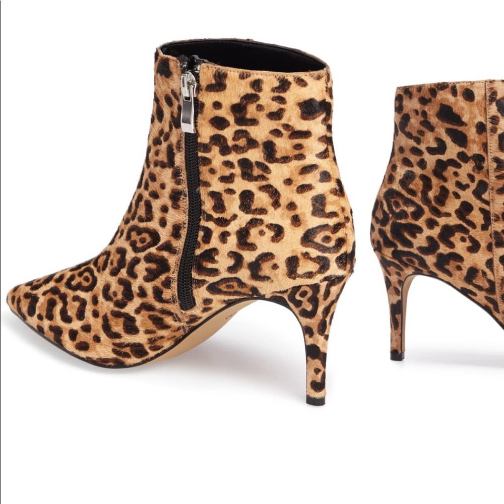 Leopard Print Pony Hair Halogen Anita Bootie 6.5 - image 2